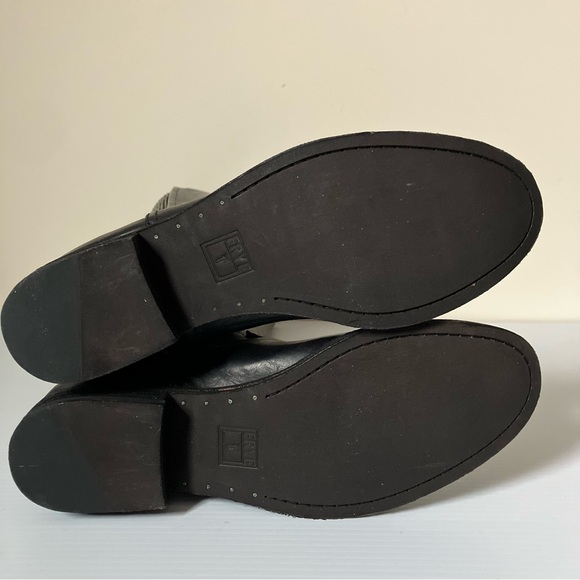 Frye Black Leather Melissa Scrunch Tall Riding Boots size 8 - Picture 9 of 11